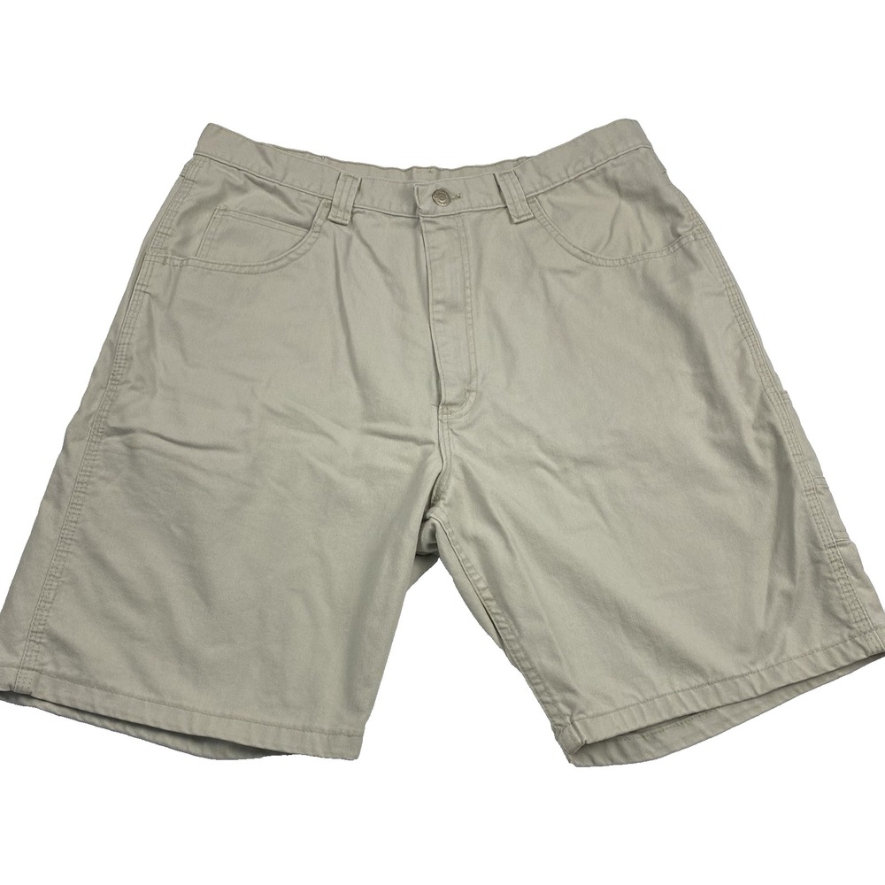 Wrangler Vintage Shorts Mens 34"x9" Tan Cargo Work Gorpcore Chore‎ Casual Denim